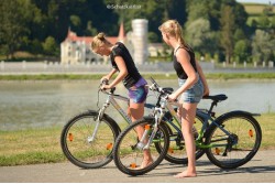 Radfahren entlang der Donau